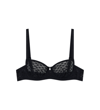 Emporio Armani para mujer. EW000440_AF15358 Sujetador Balconette Sin Acolchado negro (90C), Homewear, Poliamida