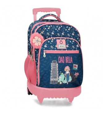 Enso para niña. 9572921 Mochila 2 ruedas Ciao Bella marino (OSFA), Casual, Poliéster, moda infantil, Enso outlet 2024.