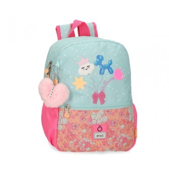 Enso para niña. 9552321 Mochila de paseo Ballons 32 cm turquesa (OSFA), Casual, Poliéster, moda infantil, Enso outlet 2024.