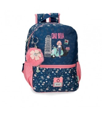 Enso para niña. 95723D1 Mochila de paseo Ciao Bella 32 cm adaptable marino (OSFA), Casual, Poliéster, moda infantil, Enso outlet 2024.