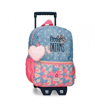 Enso para niña. 94923T1 Mochila de paseo Little Dreams 32 cm con carro rosa (OSFA), Casual, Poliéster, moda infantil, Enso outlet 2024.