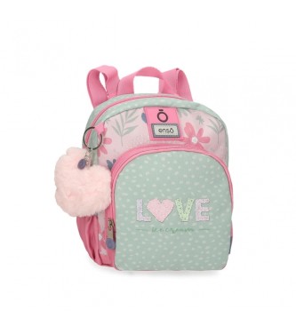 Enso unisex para niños. 9562021 Mochila de paseo Love ice cream (OSFA), Casual, Verde, Poliéster, moda infantil, Enso outlet 2024.