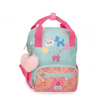 Enso para niña. 95522D1 Mochila Ballons adaptable 28 cm turquesa (OSFA), Casual, Poliéster, moda infantil, Enso outlet 2024.