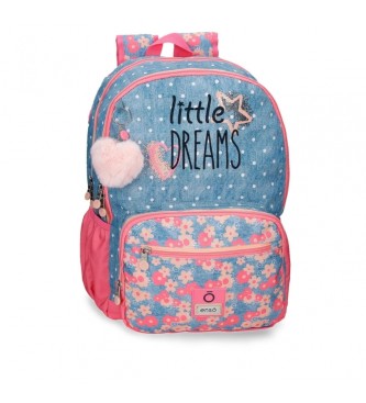 Enso para niña. 94927D1 Mochila Little Dreams doble compartimento adaptable rosa (OSFA), Casual, Poliéster, moda infantil, Enso outlet 2024.