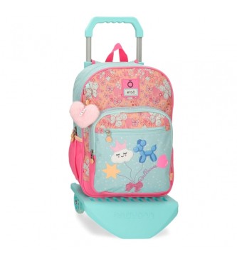Enso unisex para niños. 95524T1 Mochila escolar Ballons con carro 38 cm turquesa (OSFA), Casual, Poliéster, moda infantil, Enso outlet 2024.