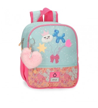 Enso unisex para niños. 9552121 Mochila preescolar Ballons 25 cm turquesa (OSFA), Casual, Poliéster, moda infantil, Enso outlet 2024.