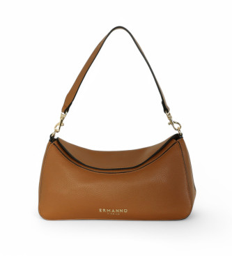 Ermanno Firenze para mulher. 12401863 Bolsa de mão Tiffany Hobo castanha (OSFA), Marrom, Casual, Poliuretano