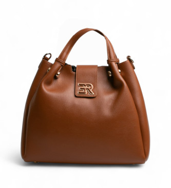 Ermanno Firenze para mulher. 12401986 Saco castanho Vally (OSFA), Marrom, Casual, Poliuretano