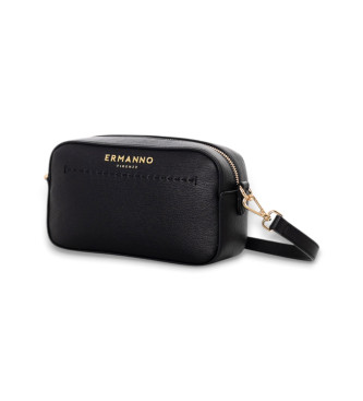 Ermanno Firenze para mulher. 12401886 Bolsa de ombro Tiara preta (OSFA), Preto, Casual, Poliuretano