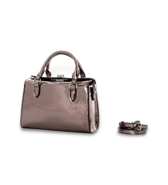 Ermanno Firenze para mulher. 12401852 Mini saco de bowling em bronze Tina (OSFA), Casual, Poliuretano