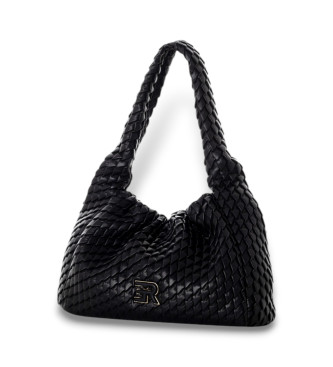 Ermanno Firenze para mulher. 12401837 Bolsa Teagan S Hobo preta (OSFA), Preto, Casual, Poliuretano