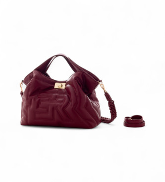 Ermanno Firenze para mulher. 12401969 Bolsa Rachele acolchoada cor de vinho (OSFA), Casual, Poliuretano, Borgonha