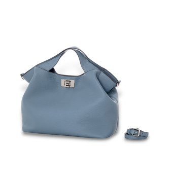 Ermanno Firenze para mulher. 12401875 Mala de mão Rachele branco azul (OSFA), Casual, Poliuretano
