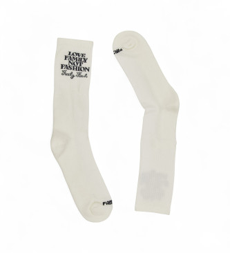 Family First para hombre. SKS2502 Calcetines logotipo blanco (OSFA), Homewear, Algodón