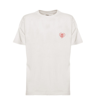 Camiseta Heart blanco (S), Casual, Manga corta