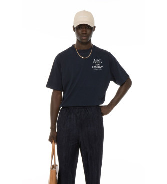 Family First para hombre. TS2503 Camiseta LFNF marino (XXL), Casual, Algodón, Manga corta