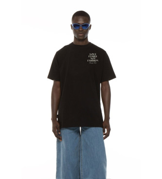 Family Firstvoor mannen. TS2503 LFNF T-shirt zwart (XL), Casual, Katoen, Korte mouwen