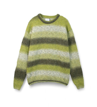 Family First para homem. SWF2503 Camisola desbotada verde (M), Casual, Lã