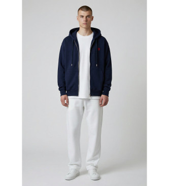 Family First para hombre. HF2501 Sudadera logotipo heart marino (XL), Casual, Algodón