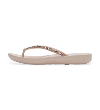 Fitflopvoor Vrouwen. JC8-D46 Chanclas IQushion Multi-Crystal Ergonomic Nude (37), Plat, Geen, Strandkleding