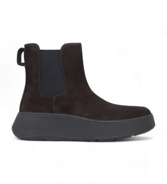 Fitflop för kvinnor. FK3-167 Mörkbruna F-Mode ankelstövlar i läder (40), Hud, Karta, 1 till 3 cm, Ingen, Casual, Före
