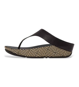 Fitflop para mujer. A4Q-001 Sandalias de ante Lulu negro (41), Piel, 1 a 3cm, Ninguno, Casual