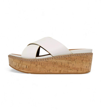 Fitflop para mujer. HS4-194 Sandalias de Piel Eloise blanco roto (40), 5 a 8cm, Ninguno, Casual