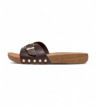 Fitflop Per Donna. HF1-167 Sandali In Pelle Iqushion Marrone (36), Basso, Nessuno, Casual