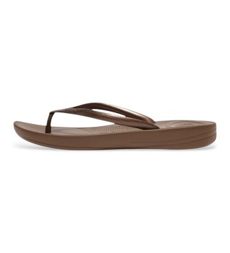 Fitflop para mujer. E54-012 Sandalias Iqushion Ergonomic marrón (38), Plástico, Plano, Ninguno, Beachwear