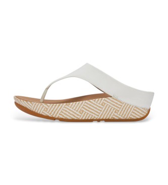 Fitflop para mujer. A4Q-194 Sandalias de Piel Lulu Lux Graphic blanco (37), Plano, 1 a 3cm, Ninguno, Casual