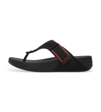 Fitflop para hombre. A6L-D31 Sandalias Trakk negro (43), Plano, Velcro, Casual, Mesh