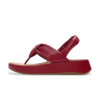 Fitflop para mujer. A2A-D47 Sandalias de piel F-Mode Knot burdeos (38), 3 a 5cm, Ninguno, Casual