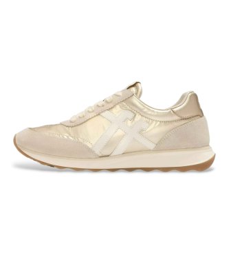 Fitflop para mujer. A5Q-675 Zapatillas de piel Retro Q FF Metallic dorado (40), Plano, Cordones, Casual
