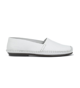 Fluchos para hombre. 339_NATU_BLAN Mocasines de piel 339 Natu blanco (44), Plano, Ninguno, Casual