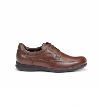 Fluchos para hombre. 8498_AVE_CAST Zapatos de Piel Luca 8498 marrón (39), Plano, Cordones, Casual, Fiesta, Clásico
