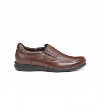 Fluchos para hombre. 8499_AVE_CAST Zapatos de piel 8499 Ave marrón (45), Plano, Casual