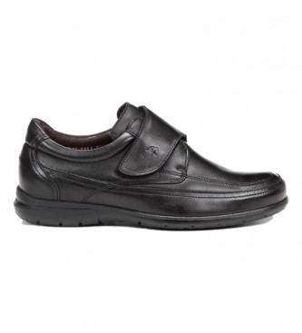 Fluchos para hombre. 8782_AVE_NEGR Zapatos de piel 8782_Ave_Negr Negro (44), Plano, 1 a 3cm, Velcro, Casual, Clásico