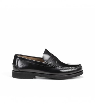 Fluchos para homem. Sapatos de couro preto Stamford Fluchos