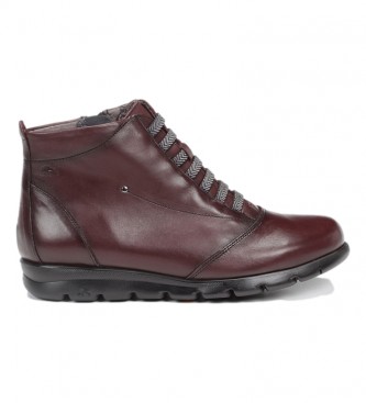 Fluchos para mujer. F0356_SUGA_2BUR Botines de Piel Susan F0356 brudeos (36), 1 a 3cm, Cremallera, Casual, Clásico, Burdeos