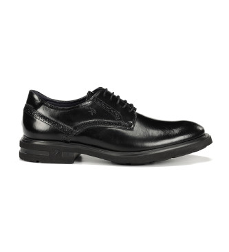 Fluchos para hombre. F0630 Zapatos de Piel Belgas F0630 negro (39), Plano, Cordones, Casual, Clásico