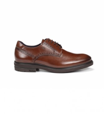 Fluchos para hombre. F0630_SIER_CAST Zapatos de piel Belgas F0630 marrón (41), Cordones, Casual