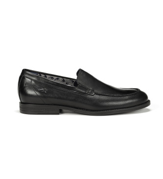 Mocasines de Piel Habana F0823 negro (46), Plano, 1 a 3cm, Ninguno, Casual, Fiesta, Clásico