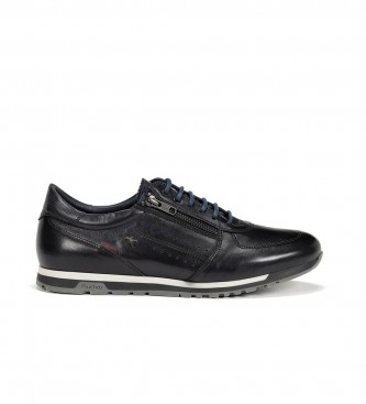 Fluchos para hombre. F0928 Zapatillas de Piel Sander F0928 marino (41), Plano, Cremallera, Casual, Fluchos outlet 2024.