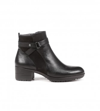 Fluchos para mujer. F1368 Botines de Piel Aliss F1368 negro -Altura tacón 5cm- (40), 5 a 8cm, Cremallera, Casual, Fluchos outlet 2024.