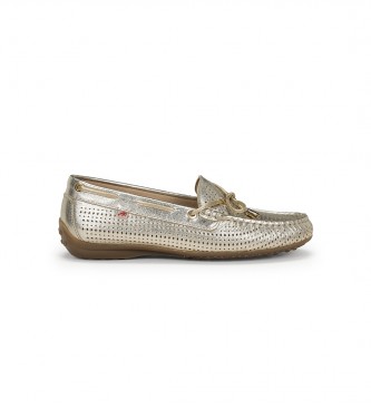 Mocasines de Piel Bruni F1428 dorado (36), Plano, Ninguno, Casual, Fluchos outlet 2024.