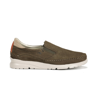 Fluchos para hombre. F1454 Zapatos de Piel Daryl F1454 marrón (46), Plano, Ninguno, Casual, Clásico