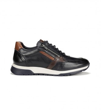 Fluchosvoor mannen. F1600 Sportschoenen F1600 marine (46), Leer, 1 tot 3 cm, Veters, Casual, Marineblauw