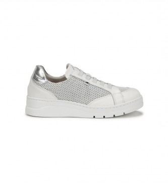 Fluchos para mujer. F1668 Zapatillas Pompas gris (37), Blanco, Tela, 3 a 5cm, Cordones, Casual
