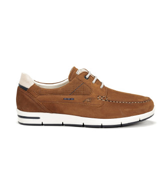 Zapatillas de Piel Yannic F1695 marrón (42), Plano, Cordones, Casual, Fluchos outlet 2024.