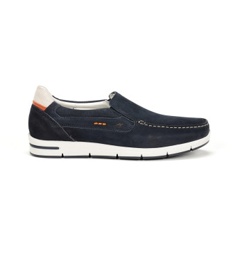 Fluchos para hombre. F1696 Mocasines de Piel Yannic F1696 marino (40), Plano, Ninguno, Casual